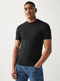 CAD CART ARTICLE #4556 Black Slim Fit Essential Neck Cotton T-Shirt